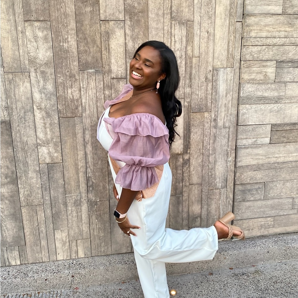 Shein Organza Sleeve Jumpsuit